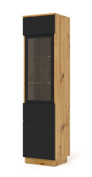 Witryna AURA 1DS stojąca wisząca artisan / czarny zdjęcie 1