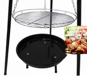 SOLIDNY GRILL OGRODOWY WISZĄCY 3W1 PALENISKO MEGA!