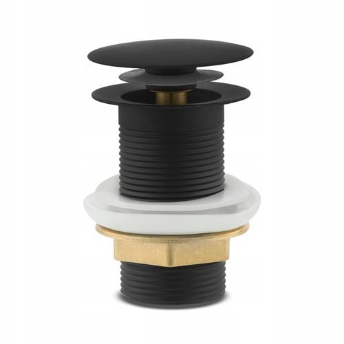 Korek umywalkowy automatyczny bez przelewu klik klak czarny mat mosiężny na Arena.pl