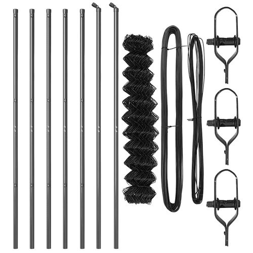 Ogrodzenie z ogniw ze słupkami Szary 1.4 x 10 m Stal na Arena.pl