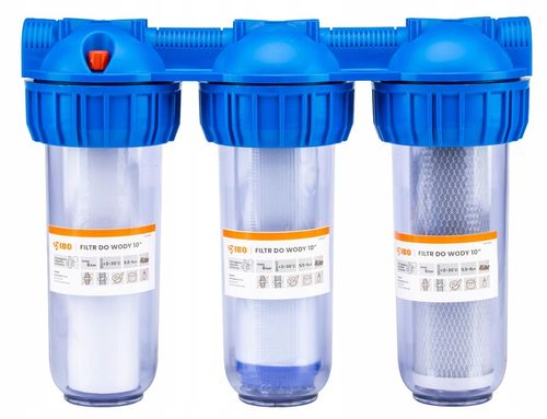 FILTR DO WODY WSTĘPNY KORPUS OBUDOWA FI 1'' GW 3-STOPNIOWY +WKŁADY na Arena.pl