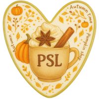 CIASTKO LUKROWANE PAMPKIN PSL ROZ.L SERCE JESIEŃ RĘCZNIE ROBIONE