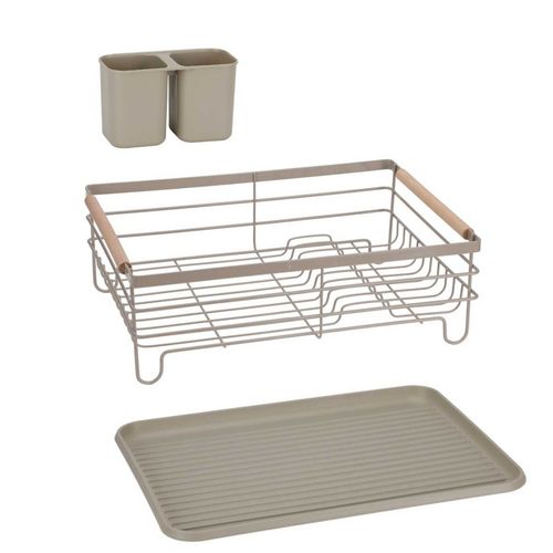 suszarka do naczyń z ociekaczem i tacą e-8189 beżowa na Arena.pl