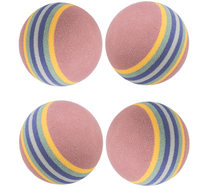 TRIXIE kolorowe piłki tęczowe z pianki zabawka kota piłka piankowa 4cm 4szt
