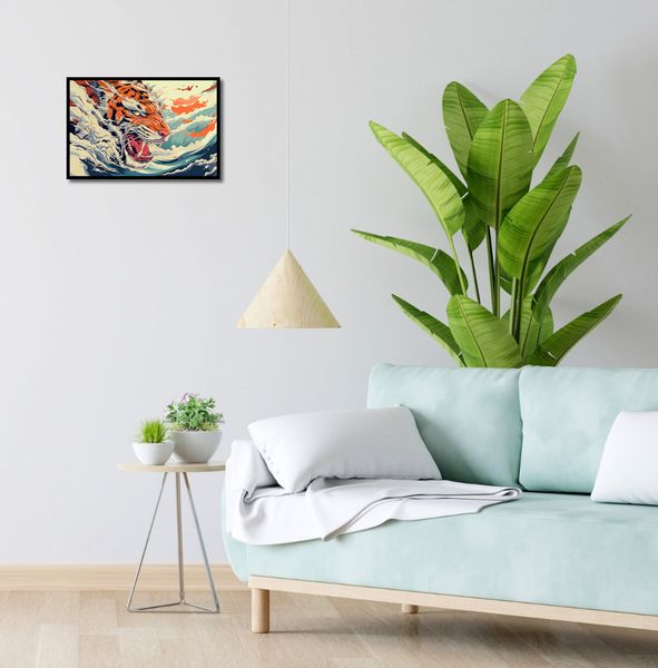 Plakat 45x30cm Tygrys Na Fali zdjęcie 4