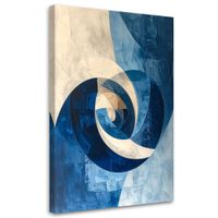 Obraz do salonu sypialni biura, Nowoczesna Abstrakcja Niebieski