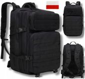 DUŻY PLECAK WOJSKOWY TAKTYCZNY TURYSTYCZNY POJEMNY SZKOLNY 45L + FLAGA rzep