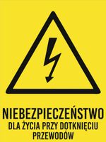 Tablica Niebezpieczeństwo dla życia grawer piktogram 20x15 cm różne wzory