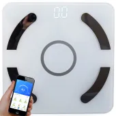 Analityczna waga łazienkowa Bluetooth Verk Group do 180 kg z hartowanym szkłem