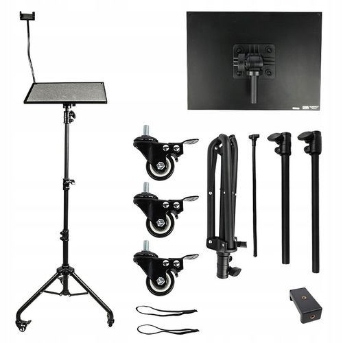 STATYW STOJAK UCHWYT PODSTAWKA do PROJEKTORA LAPTOPA REGULOWANY NA KÓŁKACH na Arena.pl