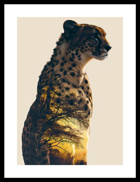 Plakat 25x35cm Gepard Duch Sawanny zdjęcie 3