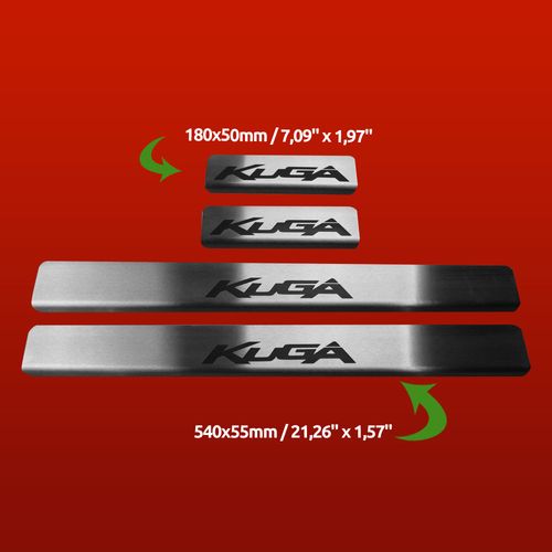 Listwa progowa FORD KUGA MK2 Stal nierdzewna 304 mat4szt na Arena.pl