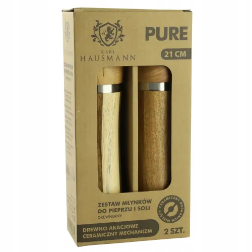 ZESTAW RĘCZNYCH MŁYNKÓW DO MIELENIA SOLI PIEPRZU PRZYPRAW DREWNIANE na Arena.pl