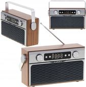 Radio Kuchenne Retro Drewniane Bluetooth Usb Fm Sd