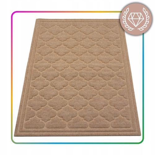 Wycieraczka Pod Drzwi Tekstylna 60x90 Beżowa 3D Duża Wejściowa na Arena.pl