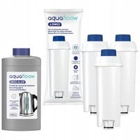 AquaFloow: 3x filtr do ekspresu Delonghi Eletta + odkamieniacz 250ml