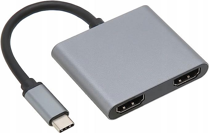 ADAPTER HUB 4W1 2X HDMI 4K USB POWER DELIVERY USB C STACJA DOKUJĄCA zdjęcie 3