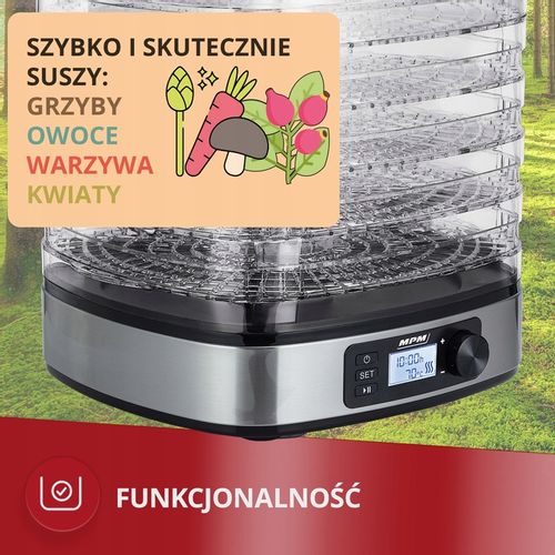 Suszarka spożywcza do grzybów owoców ziół warzyw MPM MSG-12 na Arena.pl