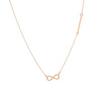 Złoty Naszyjnik Celebrytka Nieskończoność Grawer