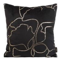 POSZEWKA WELUR VELVET WE WZORY 45X45 CM CZARNA