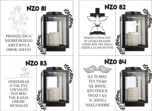 Znicz latarenka na grób z grawerem imię data dedykacja personalizowany wzór na Arena.pl
