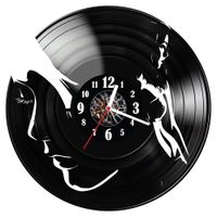 Zegar ścienny z płyty winylowej Kobieta 432.14