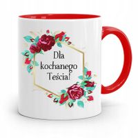 Kubek Czerwony Dla Teścia Dla Kochanego Teścia Z Nadrukiem Ze Zdjęciem
