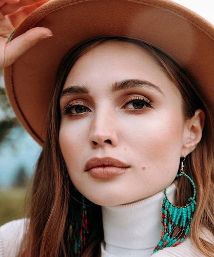 Kapelusz klasyczny panama elegancki brązowy filcowy z rzemykiem rzemyk boho na Arena.pl