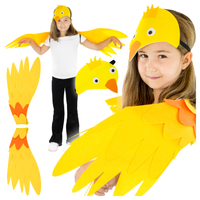Strój ptaka kurczaka przebranie dla dzieci skrzydła opaska