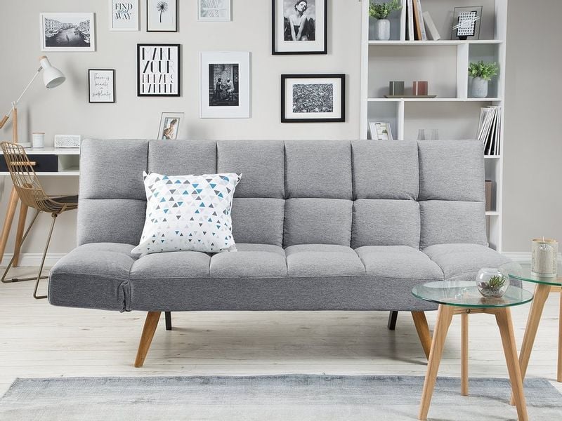 Sofa rozkładana jasnoszara INGARO zdjęcie 2