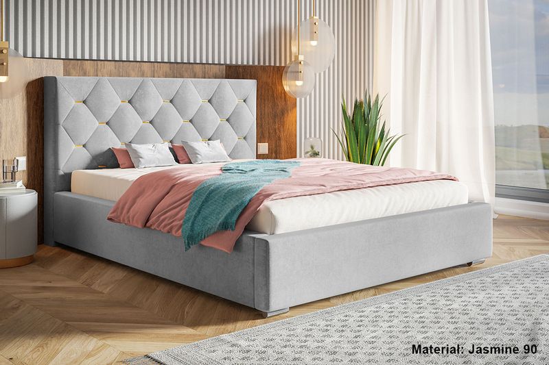 Łóżko tapicerowane LUX 17 200x200 stelaż pojemnik zdjęcie 9