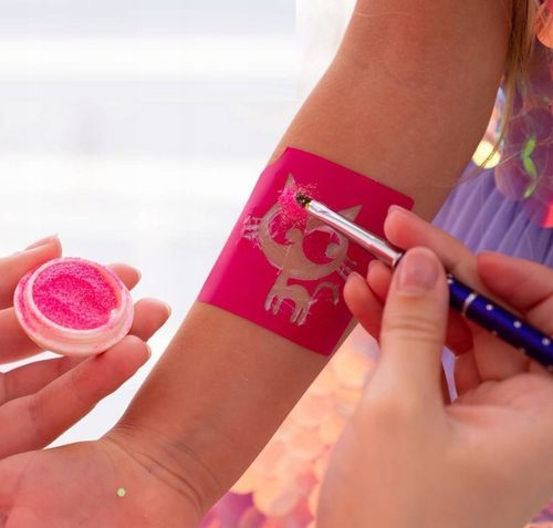 Tatuaże Brokatowe dla Dzieci Zmywalne Zestaw XXL 120 szablonów + GRATIS ! na Arena.pl