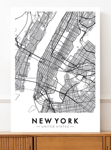 Plakat Nowy Jork plan miasta mapa 30x40 cm na Arena.pl