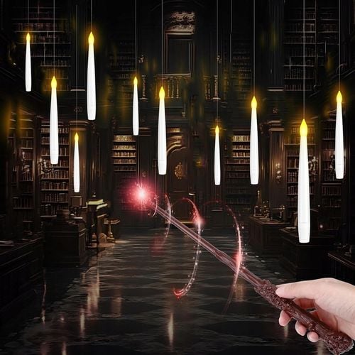 Latające Swiece LED, 10 Sztuk, z Pilotem Zdalnego Sterowania,Swiece Wiszące na Arena.pl