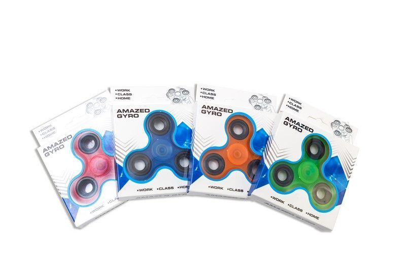 Fidget spinner fluorescencyjny 7,5 cm różne kolory zdjęcie 3