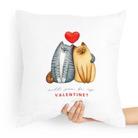 Poduszka Na Walentynki Will You Be My Valentine? Z Nadrukiem Ze Zdjęciem