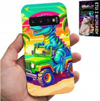 ETUI DO SAMSUNG GALAXY S10 - DINOZAUR W CIĘŻARÓWCE WZORY DLA DZIECI