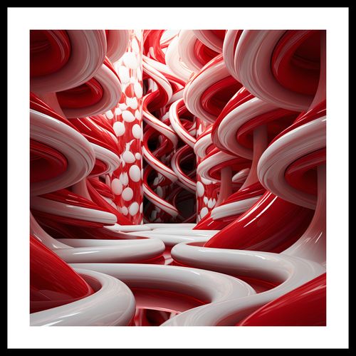 Plakat 40x40cm Czerwone Wiry na Arena.pl