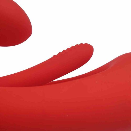 Wibrator Królik Z Języczkiem 3W1 Czerwony na Arena.pl