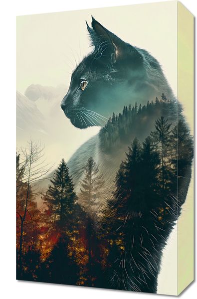 Obraz 30x50cm Koci Duch Lasu zdjęcie 1