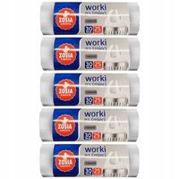 ZESTAW 5 PRODUKTÓW ZOSIA SAMOSIA WORKI NA ŚMIECI Z USZAMI 25 LITRÓW 30 SZT