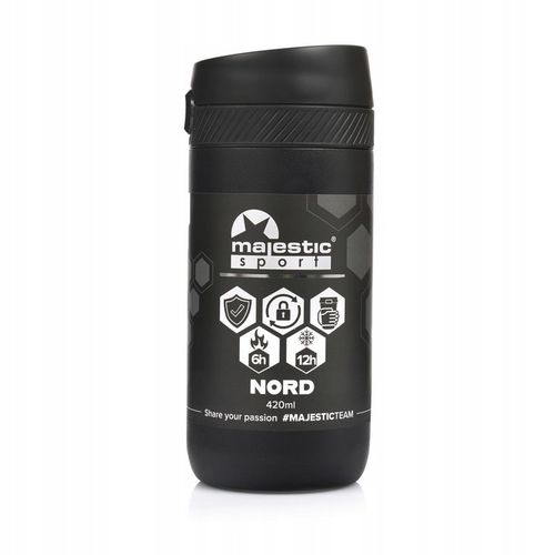 KUBEK TERMICZNY TERMOS NA KAWĘ HERBATĘ MAJESTIC SPORT NORD 420 ML na Arena.pl