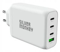 Silver Monkey Ładowarka sieciowa GaN 140W USB-C PD 3.1 + USB 3.0 QC W
