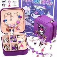 KORALIKI DO ROBIENIA BRANSOLETEK BIŻUTERII ZESTAW KORALIKÓW KUROMI KUFEREK