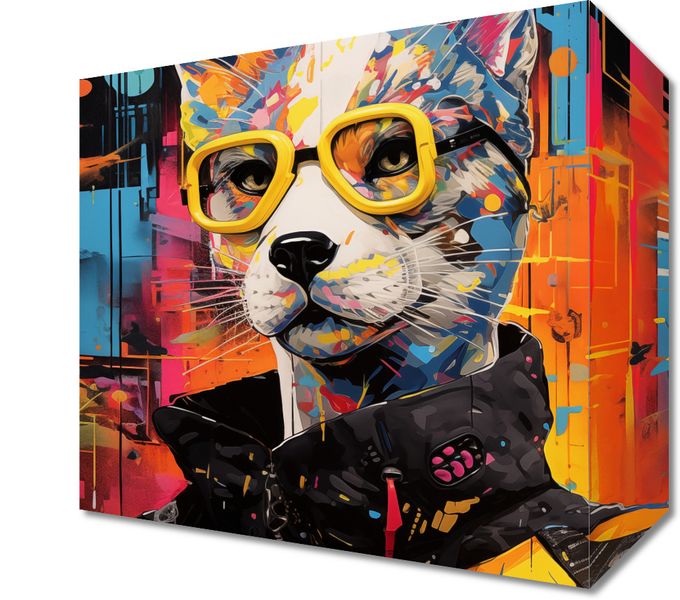 Obraz 20x20cm Kot w Miejskim Stylu zdjęcie 1