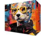 Obraz 20x20cm Kot w Miejskim Stylu