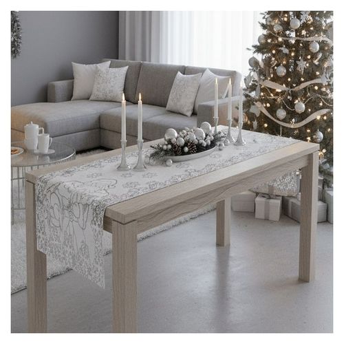 Bieżnik Biały Mikołaj 50x100 DomoweTekstylia | WN200M B10 | Boże Narodzenie na Arena.pl