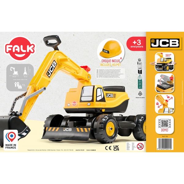 FALK Koparka JCB DIGGER Obrotowa Żółta Ruchoma Łyżka Od 3 Lat. zdjęcie 11