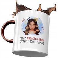 Kubek Bordowy Dla Kingi Koleżanki Na Prezent Z Nadrukiem Ze Zdjęciem