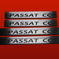 Listwa progowa VOLKSWAGEN PASSAT CC Stal nierdzewna 304 mat czarny napis